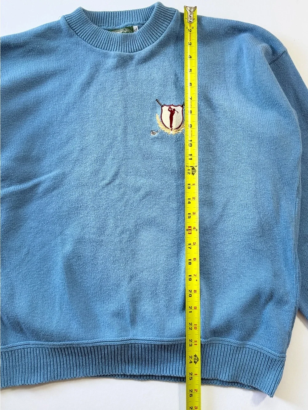 Vintage Mens Susquehanna Trail Outfitters Golf Sweater XL Embroidered